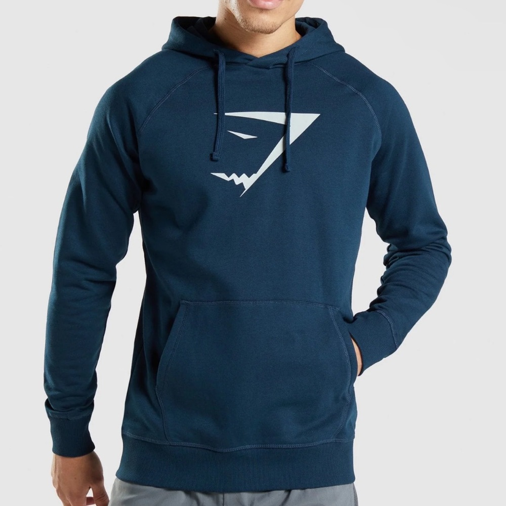 Gymshark Men's Blue Hoodie-L